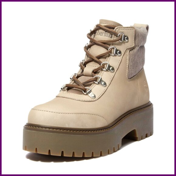 Women's Platform Ankle Boots Leather Hiking Outdoor Fashion